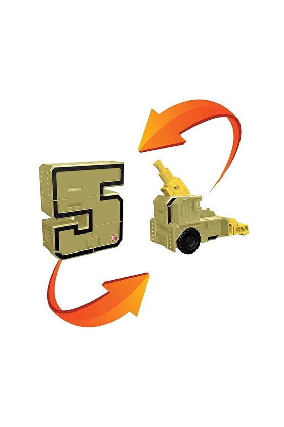Pocket Morphers 5 Savaş Topu - Roboto Dönüşen Sayılar - 5 Numara Robot - Transformers - Robot Sayı