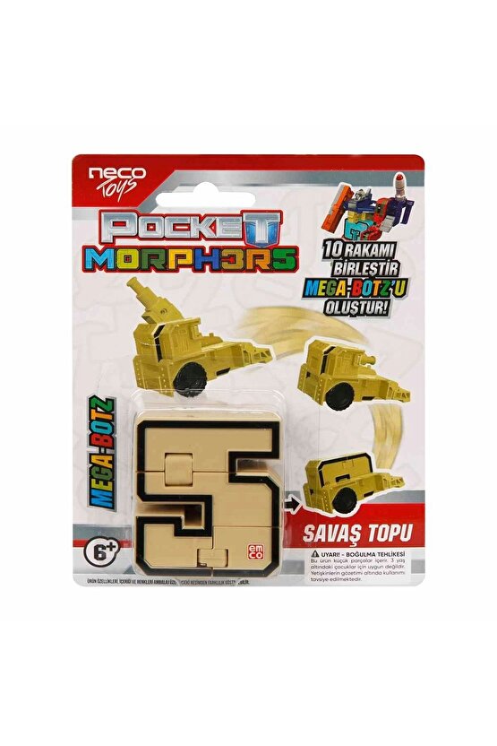 Pocket Morphers 5 Savaş Topu - Roboto Dönüşen Sayılar - 5 Numara Robot - Transformers - Robot Sayı
