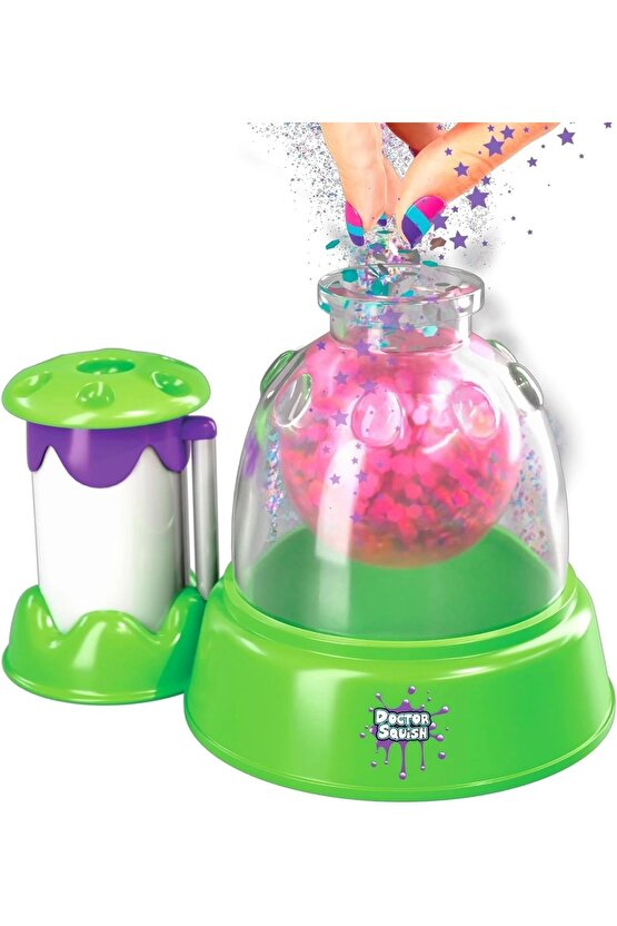 Doctor Squish Maker Station, Parlak Simli Sukuşi Yapım Seti - Slime Yapma Seti - Doktor Sukuşi - Suk