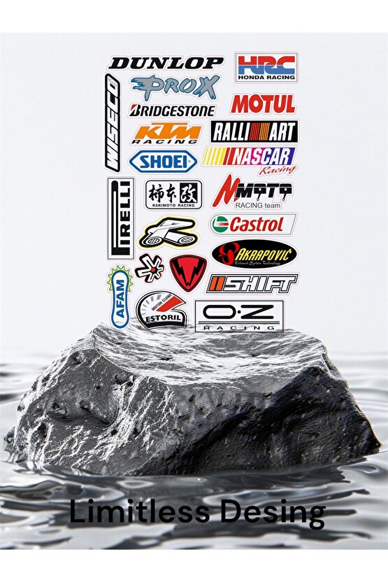 Motorsiklet Sticker kask Sticker Dunlop HRC Motul
