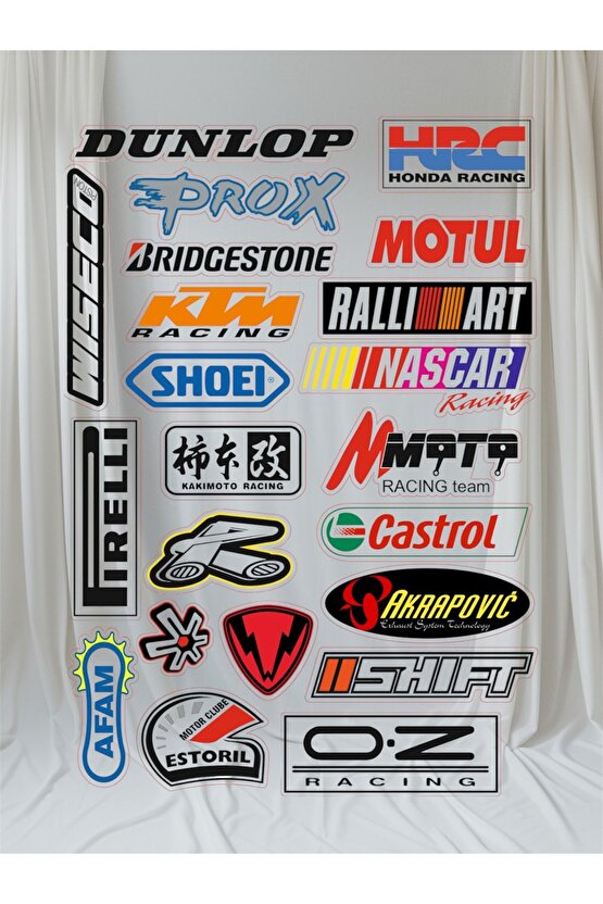 Motorsiklet Sticker kask Sticker Dunlop HRC Motul