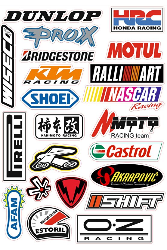 Motorsiklet Sticker kask Sticker Dunlop HRC Motul