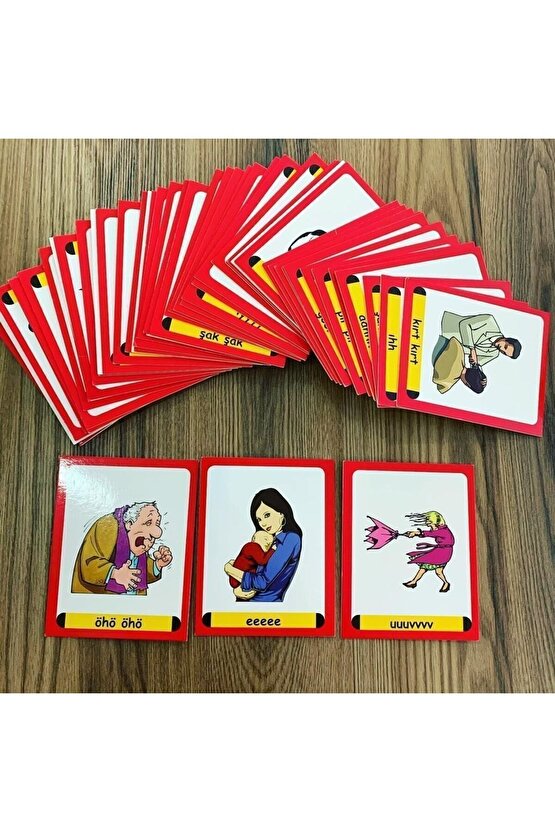 hngds Kartları - 56 Kart - Özel Eğitim Yukakids Işitsel Algı Taklit Kartları sdgnh 1038993
