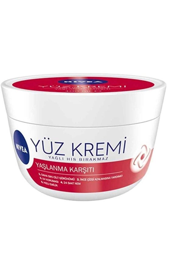 Yaşlanma Karşıtı Yüz Bakım Kremi 100ml, Nemlendirici, Sıkı Cilt Görünümü, Antioksidan, UV Koruması