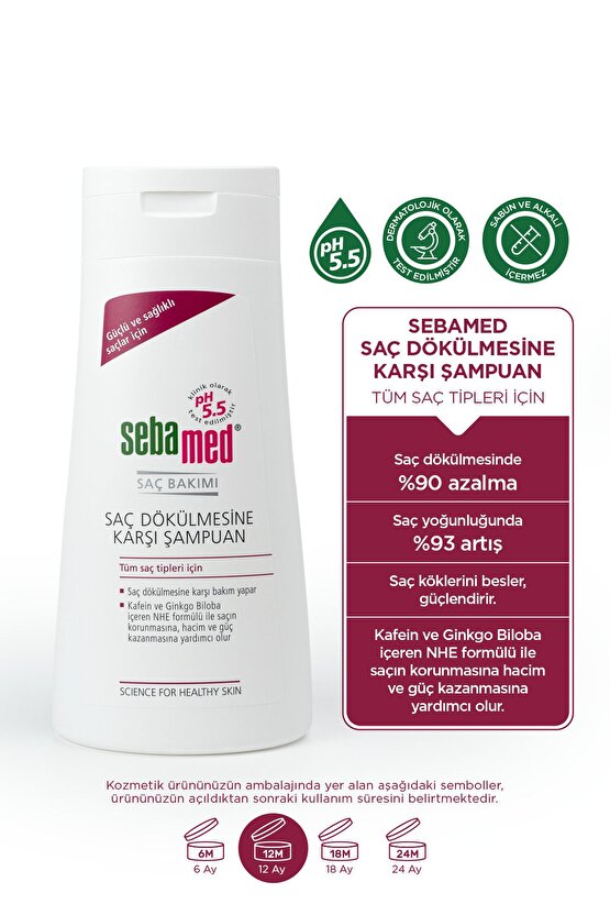Saç Dökülmesine Karşı Güçlendirici Etkili Kafein ve Ginkgo Biloba İçerikli Şampuan 400 ml