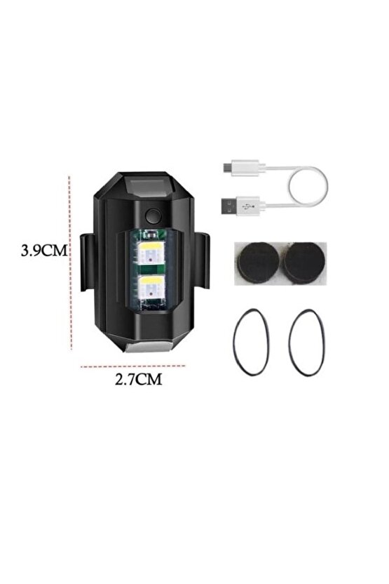 Motosiklet Drone Bisiklet Otomotiv Çakar Şarjlı Kablosuz Mini Led Lamba Uyumlu