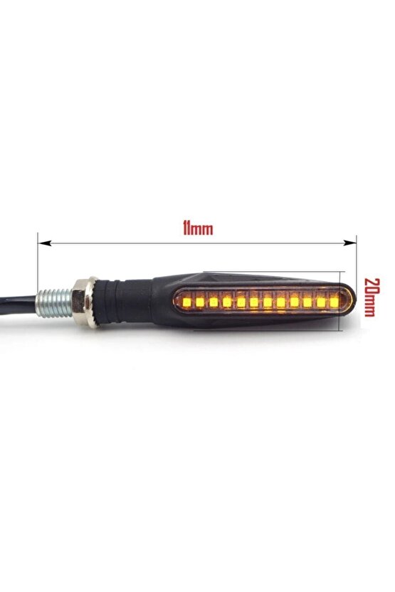 Beyaz Led Sarı Çakarlı Kare Off Road Sis Farı Çalışma Lambası 12 Ledli ( Adet Fiyatı )