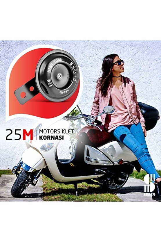 Motosiklet Korna 25m Orijinal - Motorsiklet Ve Mobilet Uyumlu