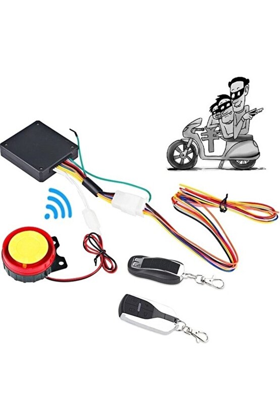Motorsiklet Alarm Seti 120DB Uzaktan Çalıştırma Anti-Hırsızlık Alkan