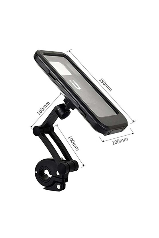 Portatif Universal Motosiklet Bisiklet Su Geçirmez Telefon Tutucu SİYAH