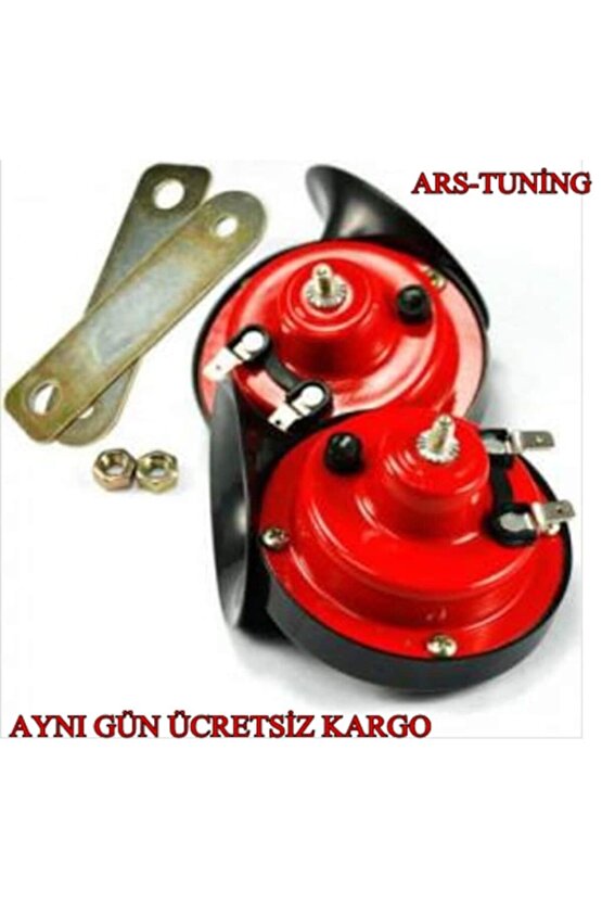 Her Araca Uygun Çiftli Da Dat Korna 12v Salyangoz Korna
