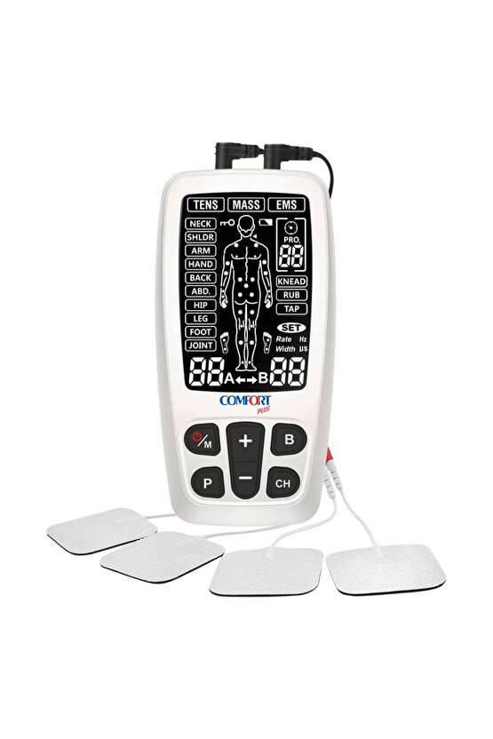 Şarj Edilebilir Tens Ems Masaj Cihazı Comfort Plus R-C4A