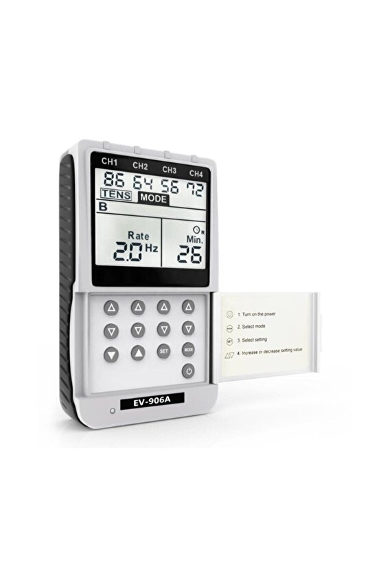 Everyway EV-906A Portatif Digital Dört 4 Kanallı MasajTensEMS Cihazı Aleti