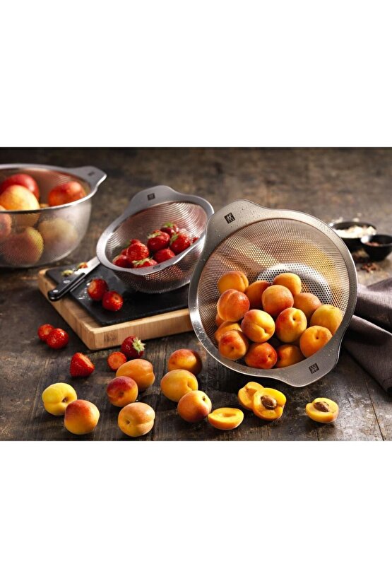 Paslanmaz Çelik Tel Süzgeç 2li Set 24cm - 16cm