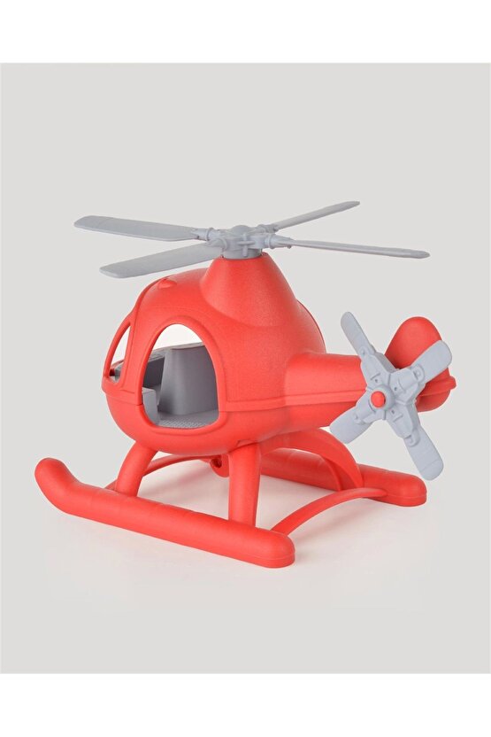 Lüx Kırmızı Büyük Helikopter - Plastik Helikopter - Kırılmaz Oyuncak - Kırılmaz Helikopter - Helikop