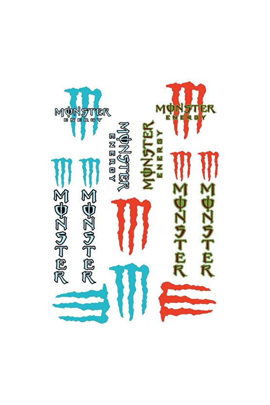 Energy Renkli Sticker Seti Suya ve Güneşe Dayanıklı Etiket Paketi (Araç, Motosiklet, Laptop)