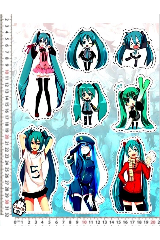 HATSUNE MİKU STİCKER ÇIKARTMA ÇEŞİTLERİ MOTORSİKLET KASK LEPTOP DOLAP STİCKER ÇIKARTMA ÇEŞİTLERİ