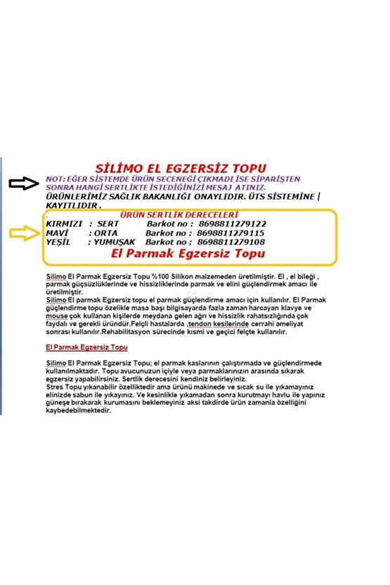 El Bilek Parmak Güçlendirme Silikon Fizik Tedavi Topu 3 lü Set