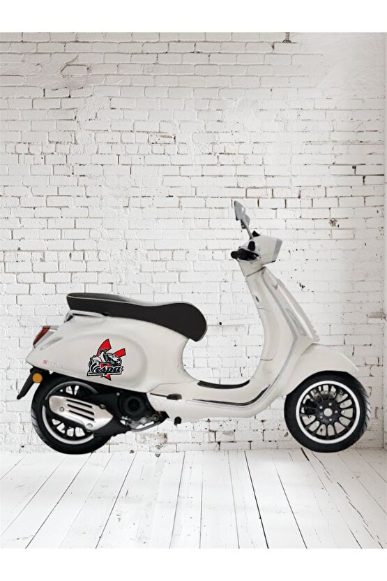 Vespa Sticker 2 Adet Motorsiklet