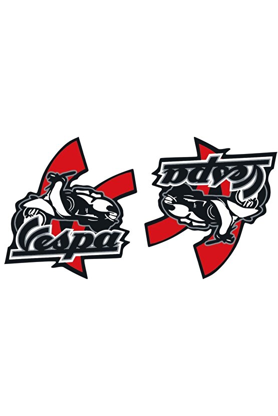 Vespa Sticker 2 Adet Motorsiklet