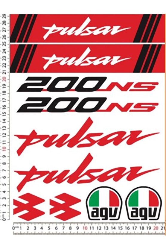 PULSAR 200NS STİCKER ÇIKARTMA MOTORSİKLET KASK A4