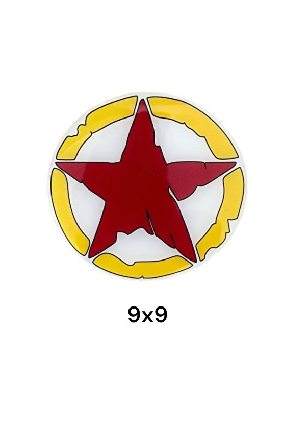 Sarı Kırmızı Damla Sticker 9x9 Cm Ön Sperlik Motorsiklet Kask Leptop Dolap