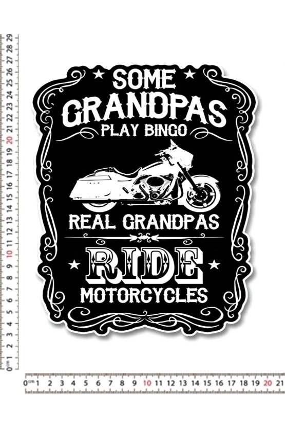 REAL GRANDPAS MOTORSİKLET LEPTOP DOLAP STİCKER ÇILARTMA