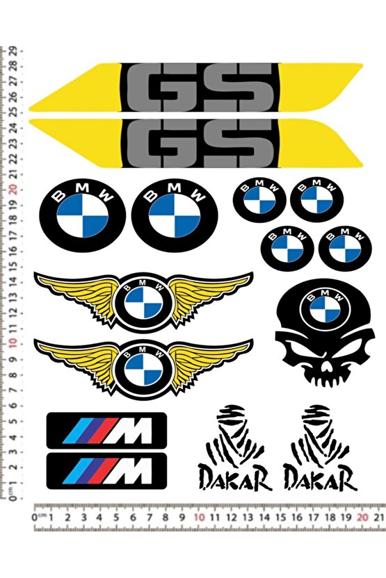 BMW MOTORSİKLET KASK STİCKER ÇIKARTMA SETİ