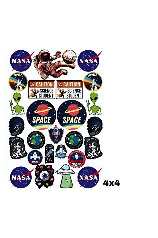 PHOENİX STİCKER NASA SPACE KARIŞIK A4 STİCKER ÇIKARTMA