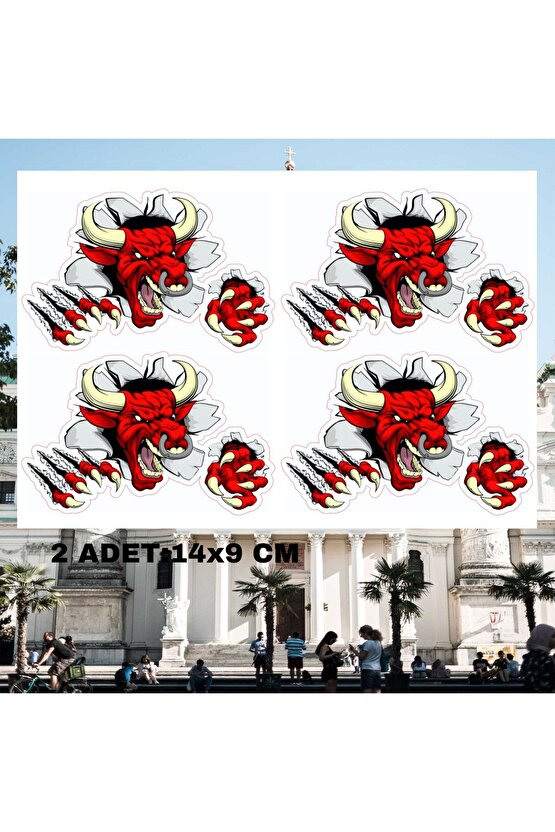PHOENİX STİCKER KIZGIN BOĞA PENÇESİ STİCKER ÇIKARTMA