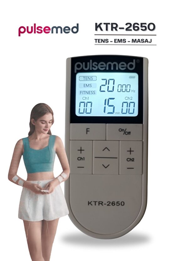 Entegre Elektronik Terapi Cihazı Tens + Ems + Masaj ( Şarj Edilebilir )