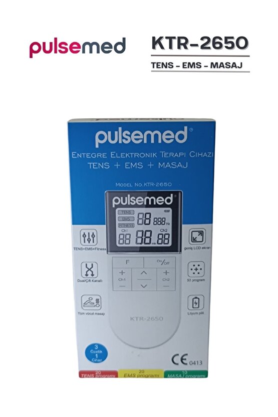 Entegre Elektronik Terapi Cihazı Tens + Ems + Masaj ( Şarj Edilebilir )