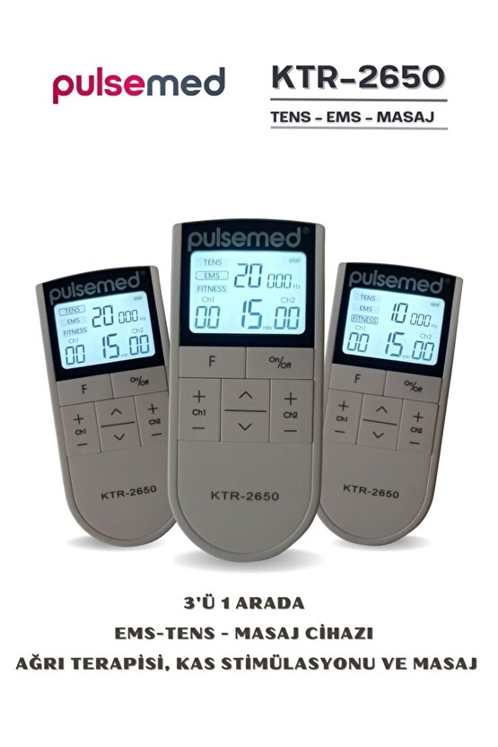 Entegre Elektronik Terapi Cihazı Tens + Ems + Masaj ( Şarj Edilebilir )