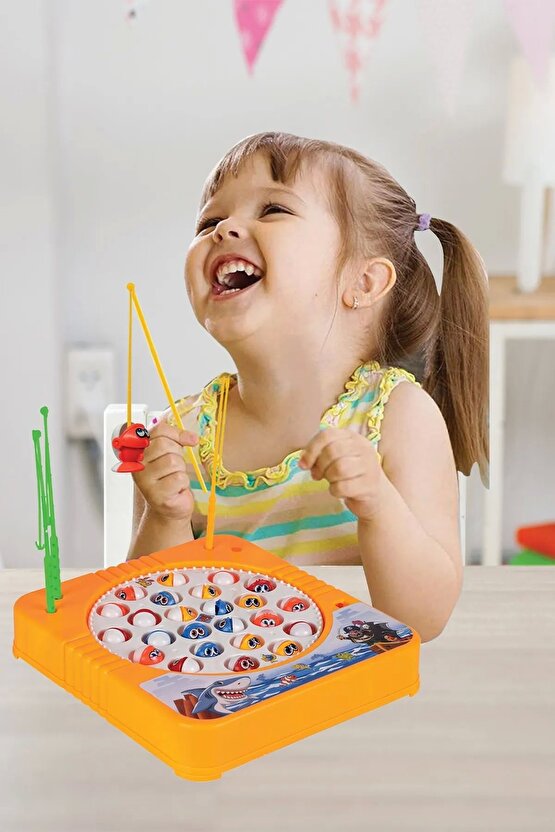 Happy Fishing Pilli Balık Oyunu - Pilli Müzikli Balık Tutma Oyunu - Baby Shark Şarkılı Eğitici Balık