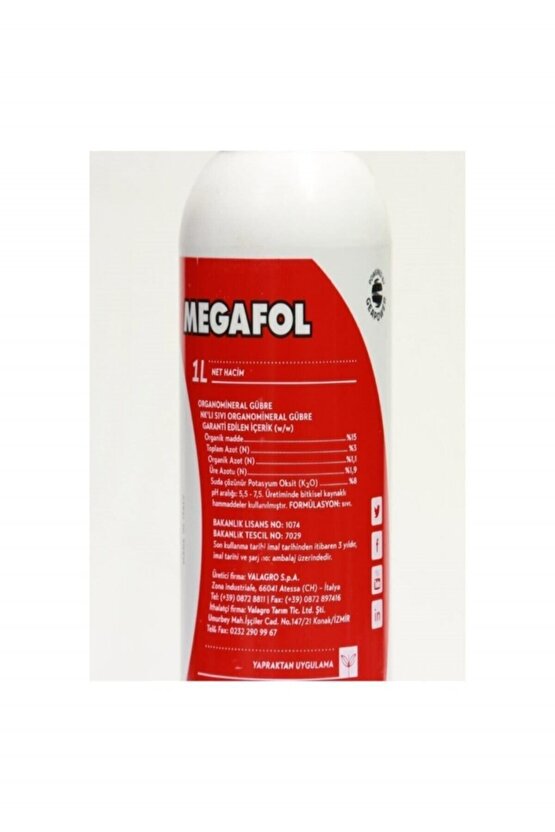 Valagro Megafol Orgamineral Gübre 1 Lt