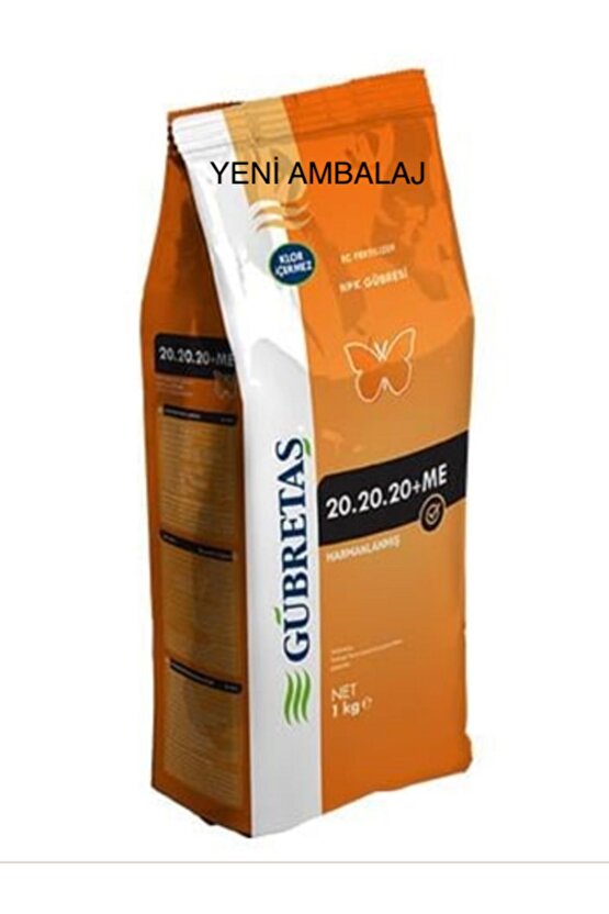 20 20 20 Npk Gübresi 1 Kg, Azot, Fosfor, Potasyum Me, Orijinal Paket