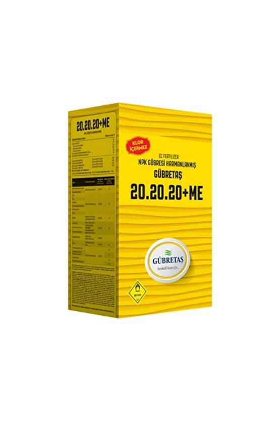 20 20 20 Npk Gübresi 1 Kg, Azot, Fosfor, Potasyum Me, Orijinal Paket
