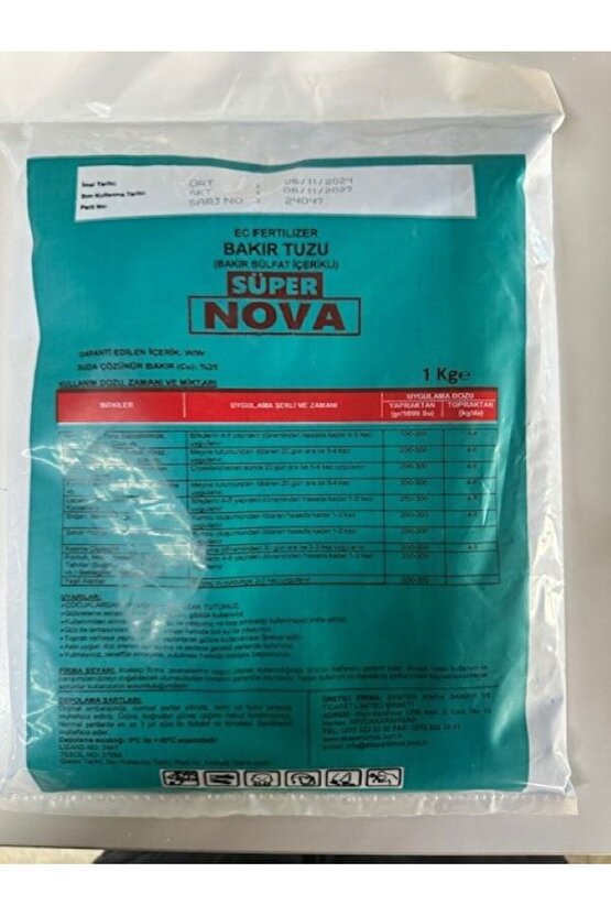 Göz Taşı (bakır Sülfat) 1000gr