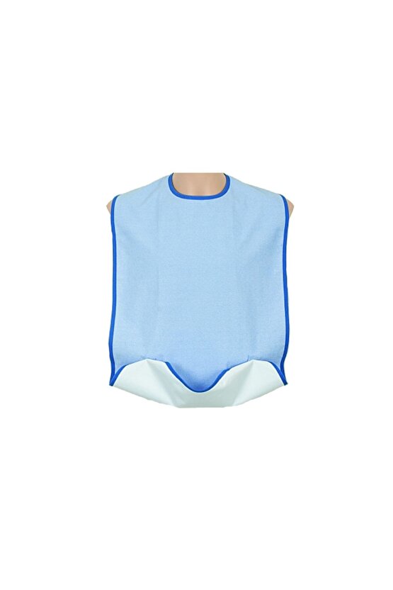 Caress G885 Sıvı Geçirmez,yıkanabilir,cepli,çıtçıtlı Yetişkin Yemek Önlüğü Mavi