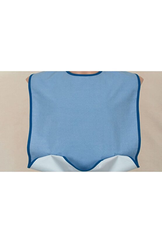 Caress G885 Sıvı Geçirmez,yıkanabilir,cepli,çıtçıtlı Yetişkin Yemek Önlüğü Mavi