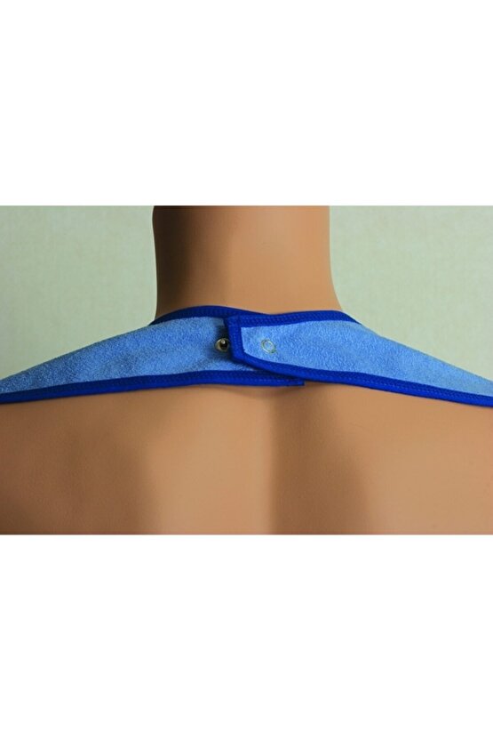 Caress G885 Sıvı Geçirmez,yıkanabilir,cepli,çıtçıtlı Yetişkin Yemek Önlüğü Mavi