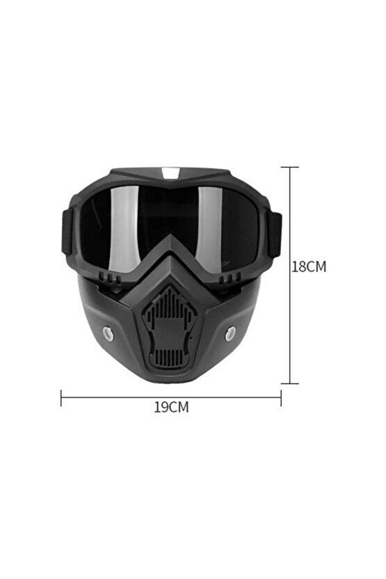 Koruyucu Motosiklet Jet Kask Maskesi