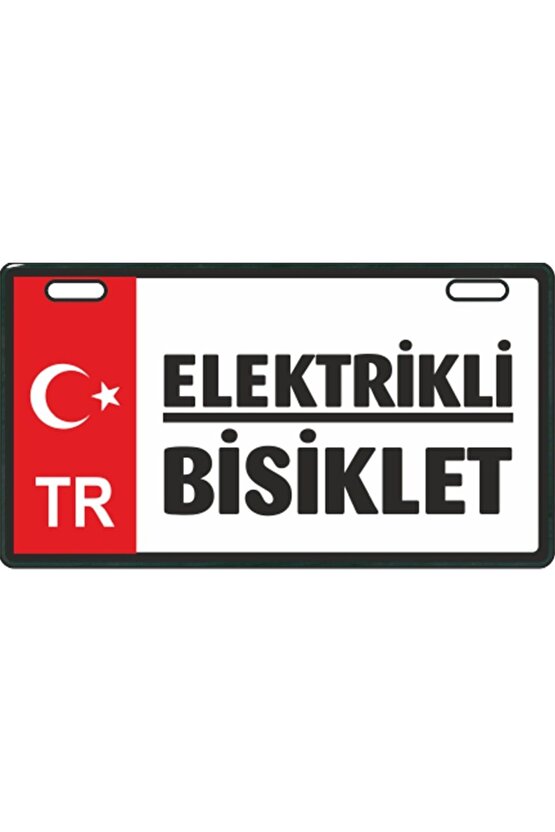 KIRMIZI ELEKTRİKLİ BİSİKLET E-BİKE PLAKALIK