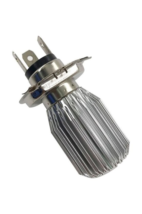 H4 Ba20d Dc 12v 6500k Cob Led Motosiklet Beyaz Işın Far Ampul