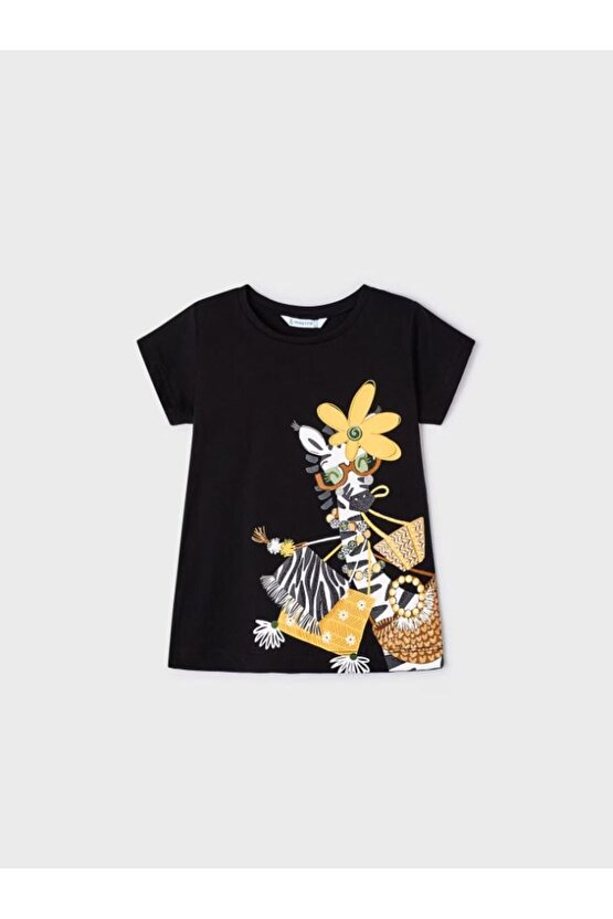 Kız Çocuk T-Shirt Siyah