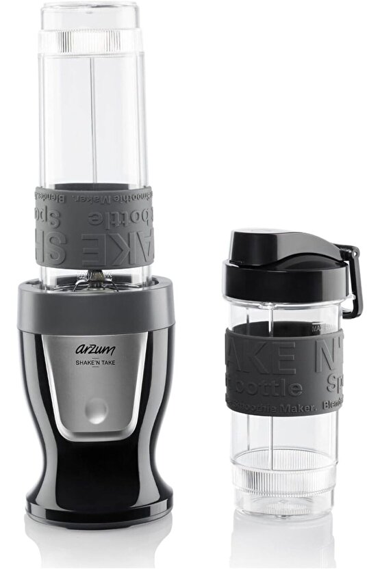 AR1032 Shaken Take Kişisel Smoothie Blender, Siyah (300 W, 2 Adet Şişe)