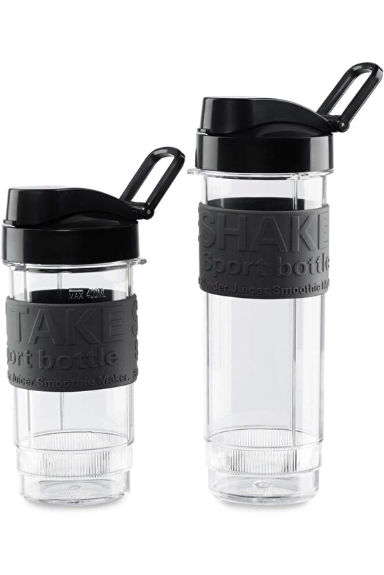 AR1032 Shaken Take Kişisel Smoothie Blender, Siyah (300 W, 2 Adet Şişe)