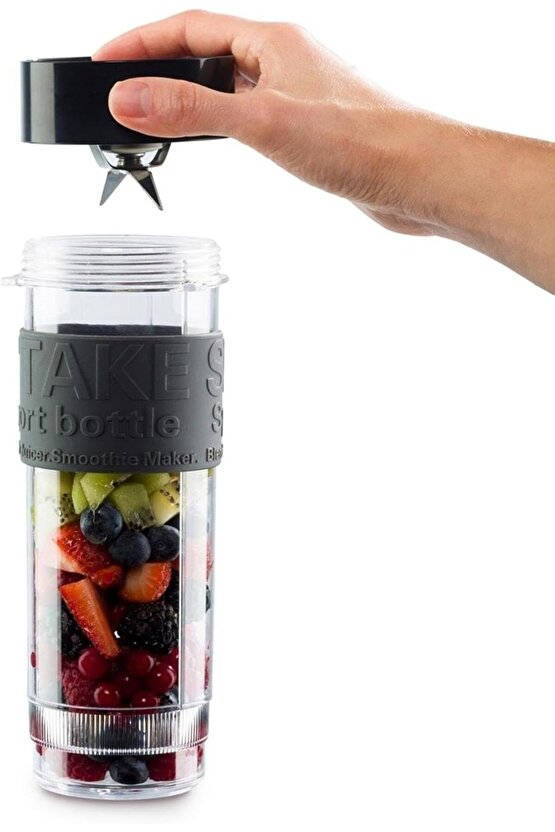 AR1032 Shaken Take Kişisel Smoothie Blender, Siyah (300 W, 2 Adet Şişe)