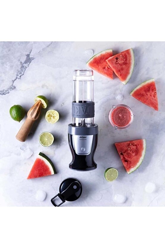 AR1032 Shaken Take Kişisel Smoothie Blender, Siyah (300 W, 2 Adet Şişe)