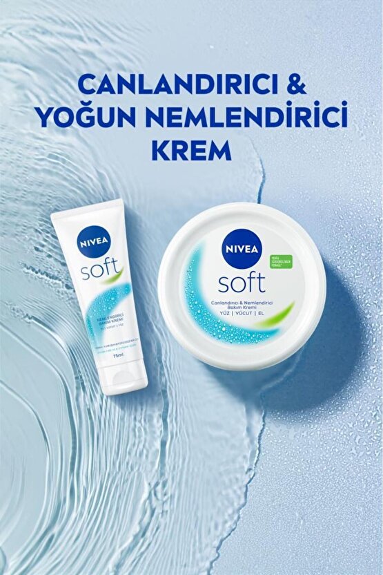 Soft Nemlendirici Vücut Bakım Kremi 300ml, Jojoba Yağı, E Vitamini, Yüz Vücut El, Yumuşak Cilt Hissi